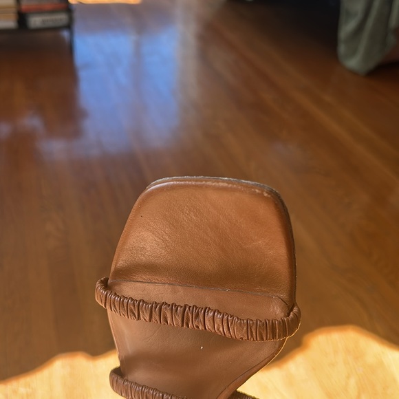 Reformation Assunta 35mm strappy mules brown vegan leather size 9 - Picture 4 of 8